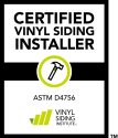 Certified vinyl installer with vinyl siding institute